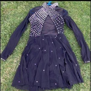 Balera Black Dance Dress with Rhinestones